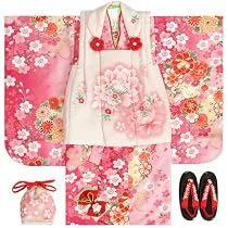 Amazon.co.jp: [マユミ] 七五三 着物 被布セット 3歳 女の子 濃淡
